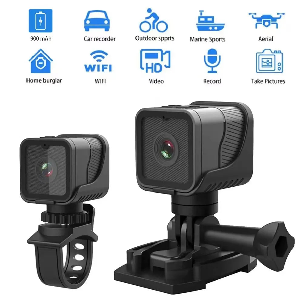 NNEOBA Portable WiFi Waterproof Sports Mini Camera (1080P HD)-2