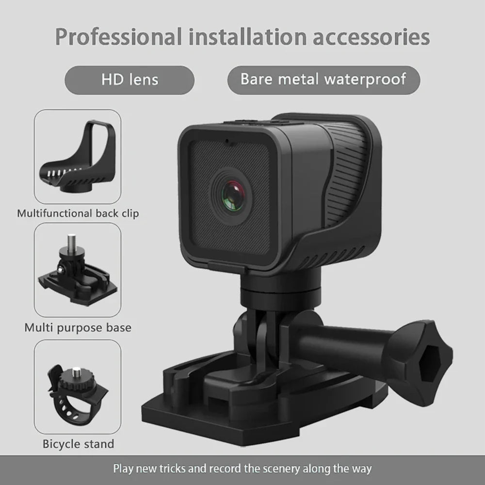 NNEOBA Portable WiFi Waterproof Sports Mini Camera (1080P HD)-3