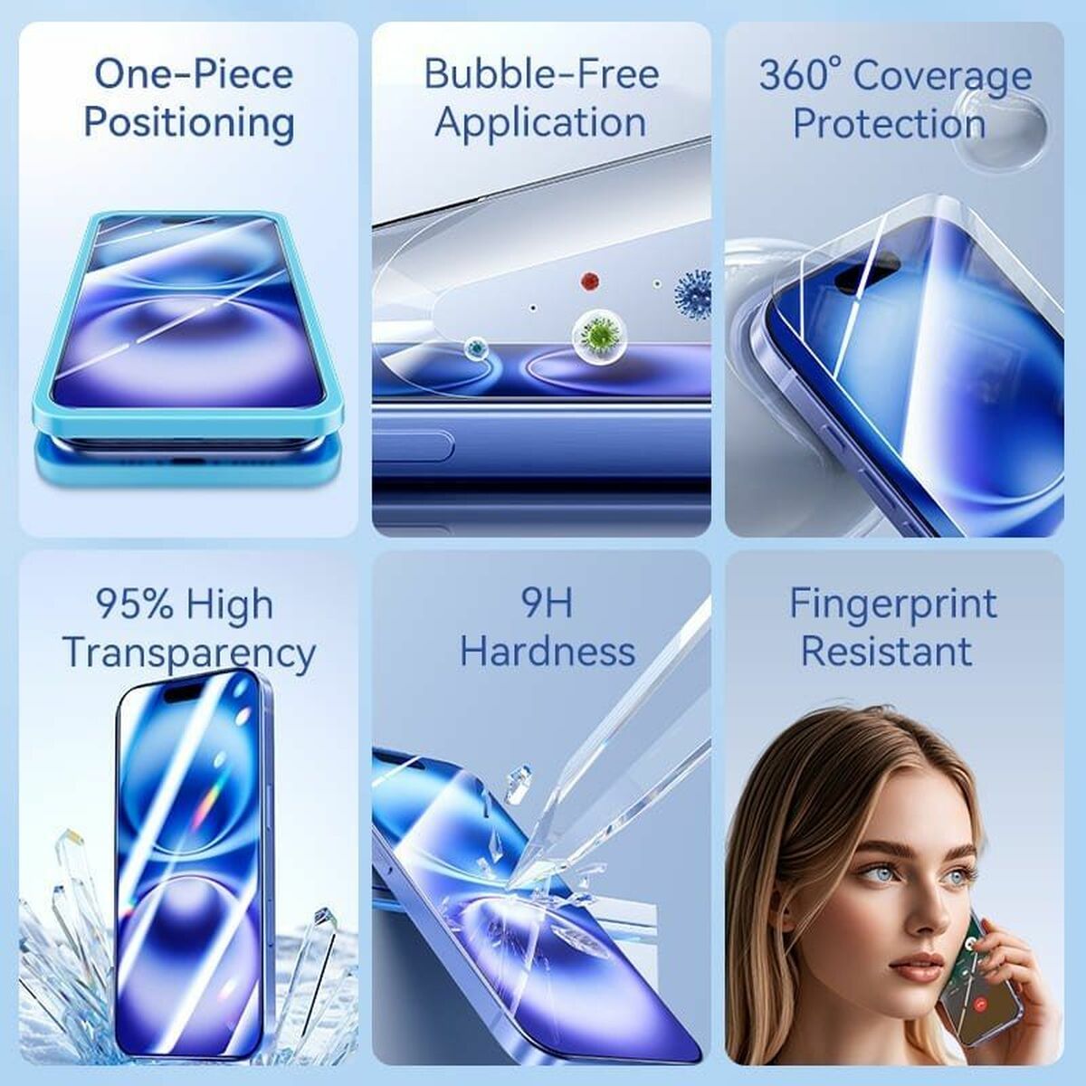Tempered Glass Mobile Screen Protector Vention KUNTCB-20 iPhone 16 Pro-1
