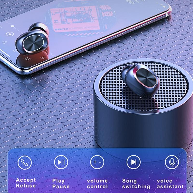 NNEIDS Wireless Noise-Cancelling Earbuds With Charging Case