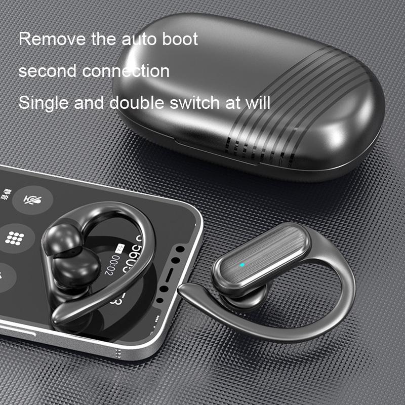 NNEIDS Wireless Noise-Cancelling Bluetooth Earbuds With Led Display - Blue