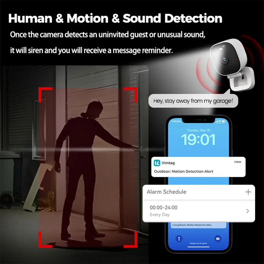 NNEOBA Outdoor Mini WiFi Camera Color Night Vision (4MP)-2
